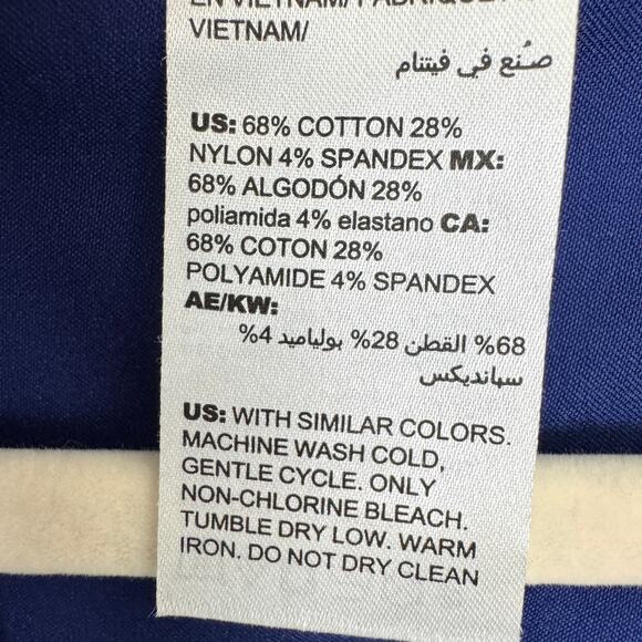 Chico's Womens Long Sleeve Shirt Jacket Size L Polka Dot Casual Travel Blue - Picture 4 of 5